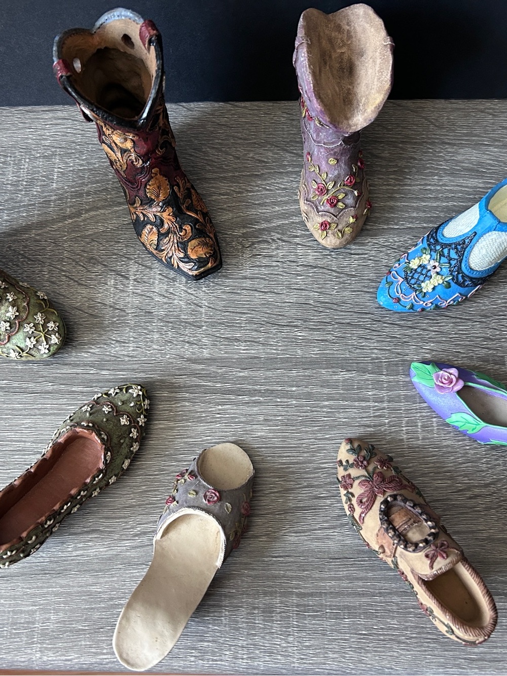 Embellished Mixed-Color Women's Decorative Shoes